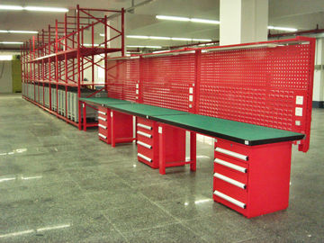 Kundengebundene Lager-Garagen-industrielle Arbeits-Tabelle mit geführten Rohr-Unkosten